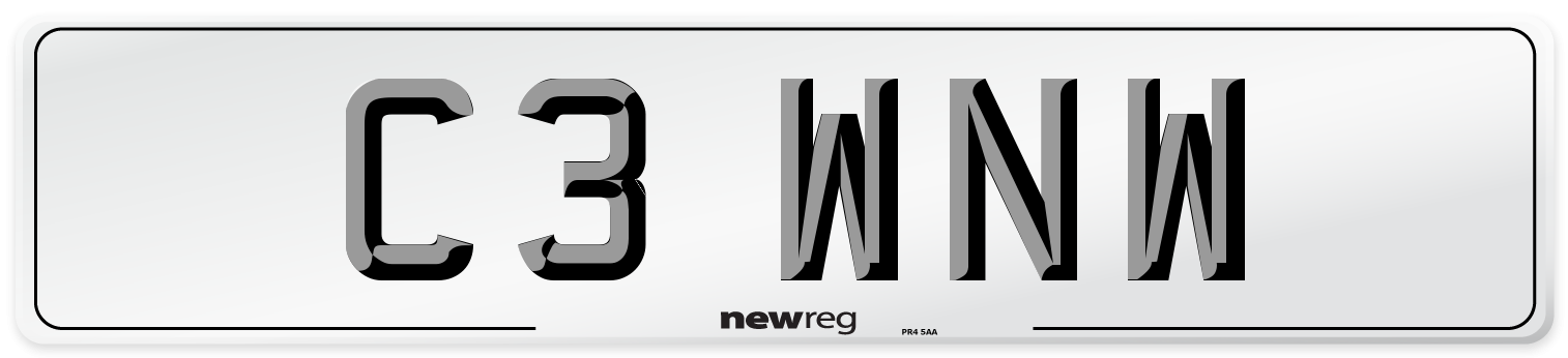 C3 WNW Number Plate from New Reg